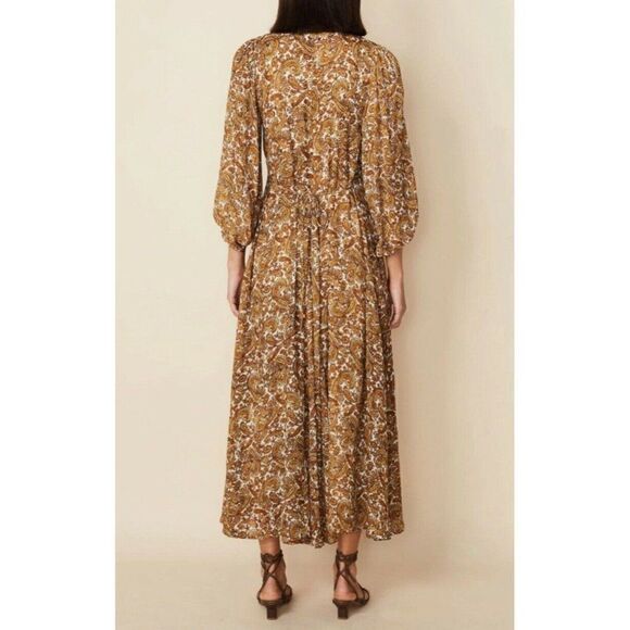 NWT FAITHFULL THE BRAND Sz 6 M NERISA MIDI DRESS IN LA MEDINA PAISLEY PRINT - Picture 8 of 9